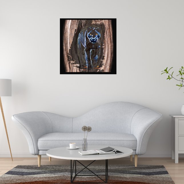 Panther aus dem Holz Fotodruck (Von Creator hochgeladen)