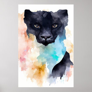 Panther Black Wild Animal Nature Poster