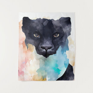 Panther Black Wild Animal Nature Wandteppich