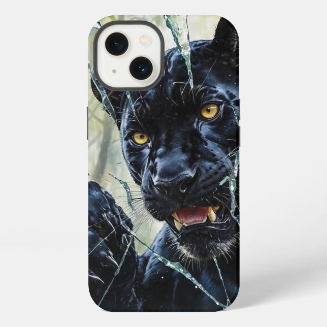Panther bricht durch  iPhone hülle (Rückseite)