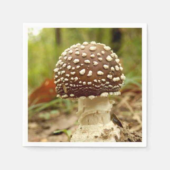 Panther Cap Mushroom Paper Napkins Serviette (Vorderseite)