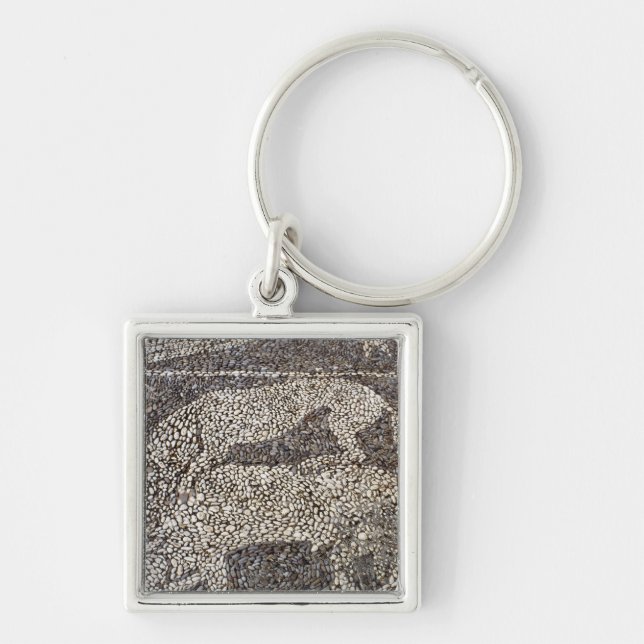 Panther, der einen Stier in Angriff nimmt Schlüsselanhänger (Vorne)