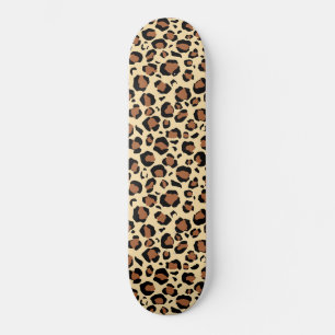 Panther-Druck auf beigefarbenem Hintergrund Skateboard