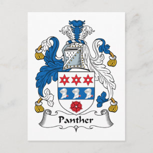 Panther Familienwappen Postkarte