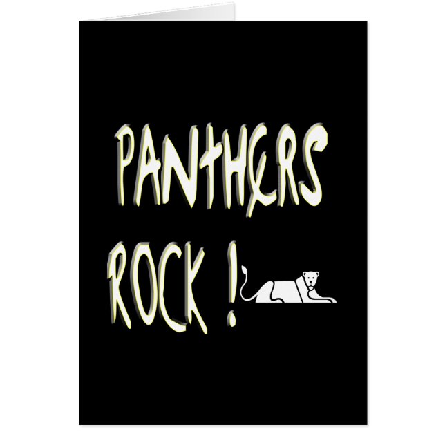 Panther-Felsen! Gruß-Karte (Vorne)