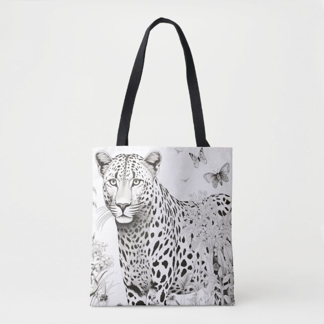 Panther Friedlich Nature Prairie Sketch Zeichnend  (Vorderseite)