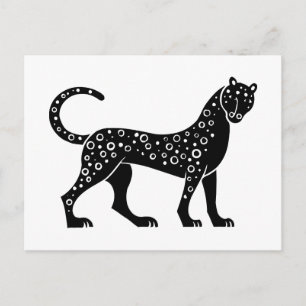 Panther, griechisches Reliefdesign Postkarte