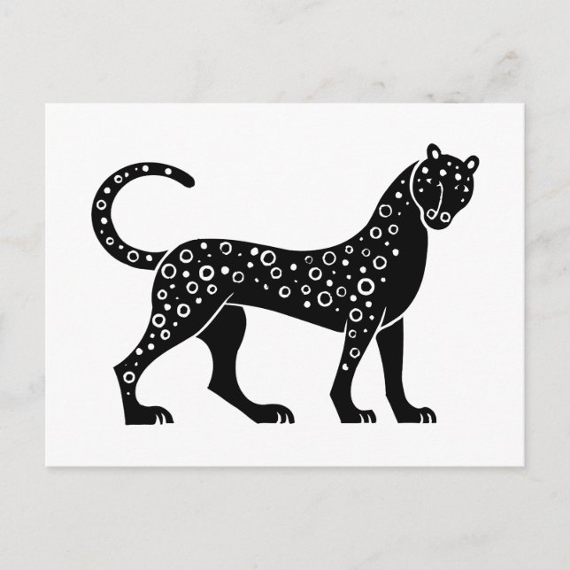 Panther, griechisches Reliefdesign Postkarte (Vorderseite)