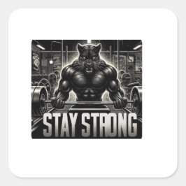Panther Gym Quadratischer Aufkleber