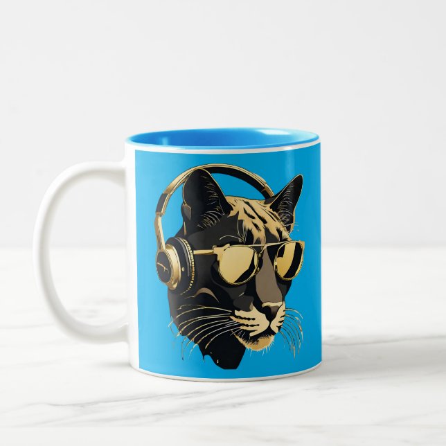 Panther Jammin' Zweifarbige Tasse (Links)