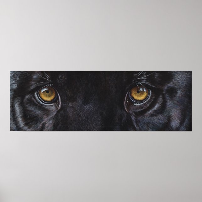 Panther-Leopardenaugen Poster (Vorne)