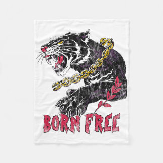 Panther mit Kette Black History Month Afroamerikan Fleecedecke