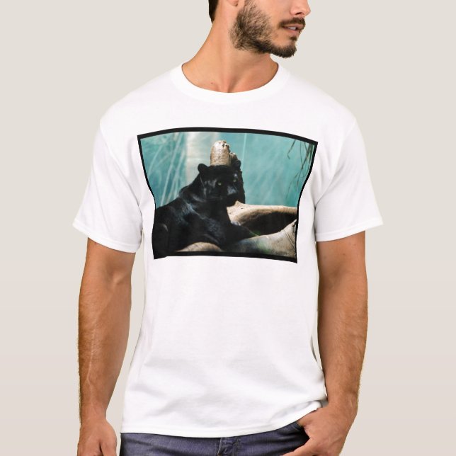 Panther mit Piercing Augen T-Shirt (Vorderseite)