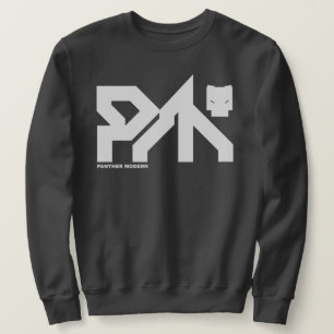 PANTHER MODERN: D4RK GR3Y SYB3R P _ NK SWEATSHIRT