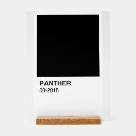 Panther Movie Black - Weißer Hintergrund Acrylschild
