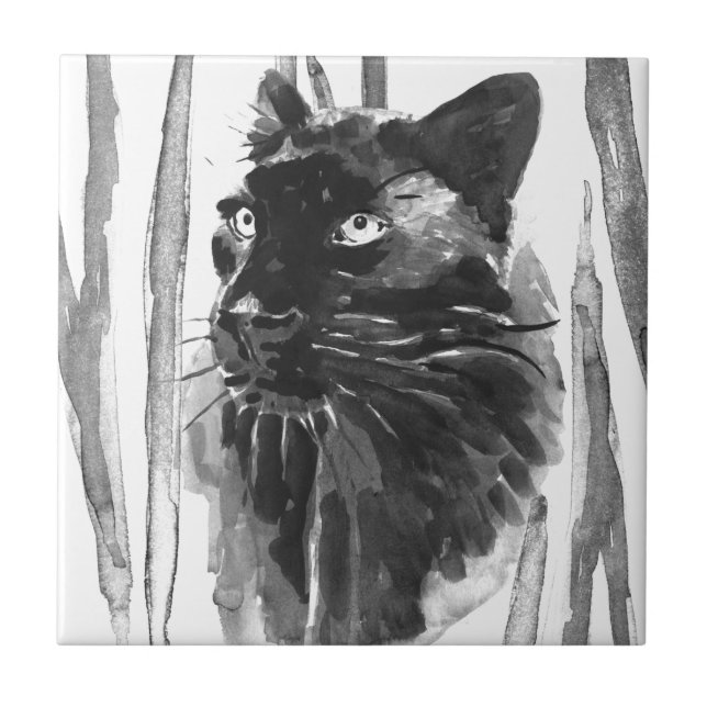 Panther Portrait Fliese (Vorderseite)