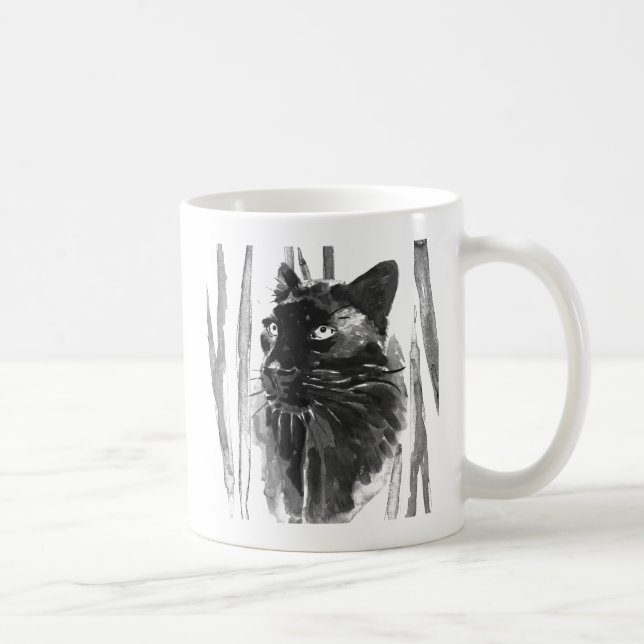 Panther Portrait Kaffeetasse (Rechts)