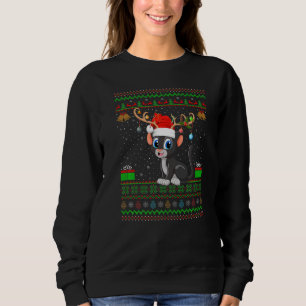 Panther Santa Matching Ugly Panther Weihnachten Sweatshirt