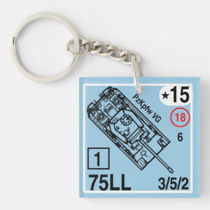 Panther-Schlüsselanhänger Fob ASL Panzer Verstell- Schlüsselanhänger