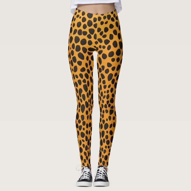 Panther Spots Tierhautmuster Leggings (Vorderseite)