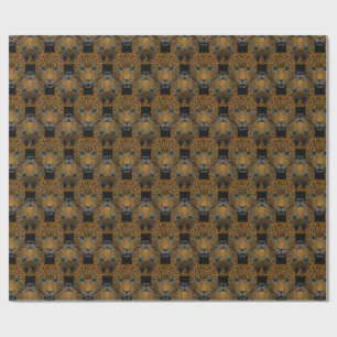 Panther Tile Pattern Wrapping Paper Geschenkpapier