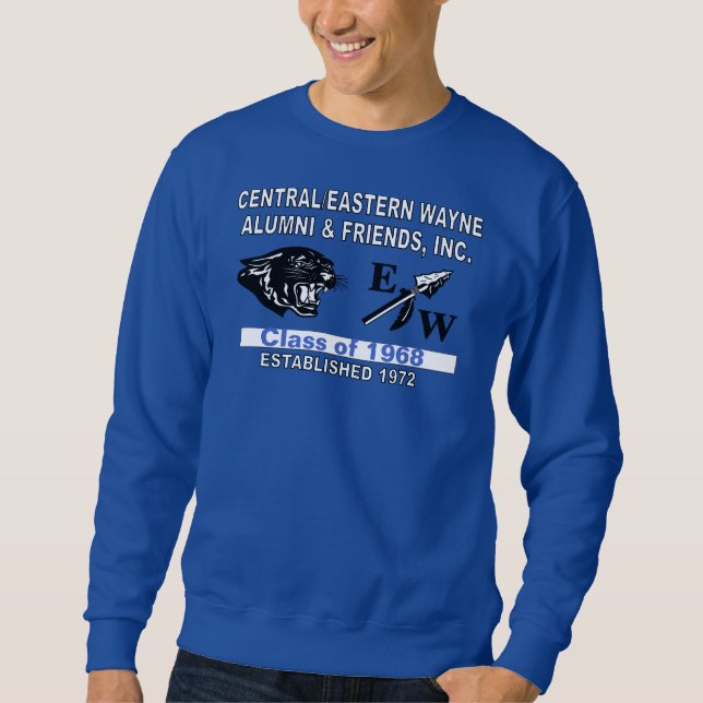 Panther und EW Deep Royal Blue Sweat Shirt (Vorderseite)