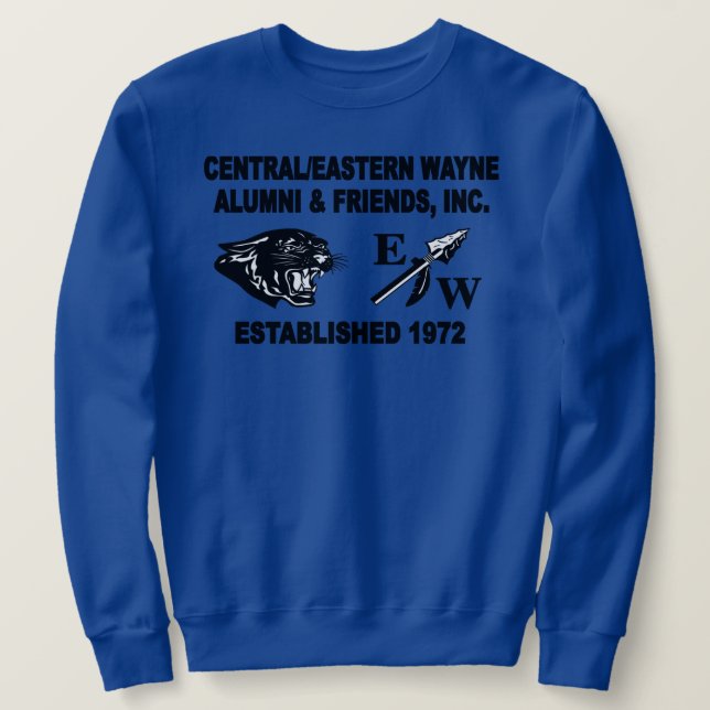 Panther und EW Royal Blue Sweatshirt (Design vorne)