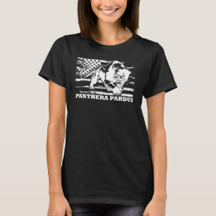 Panther USA-Flagge Panther Großkatze T-Shirt
