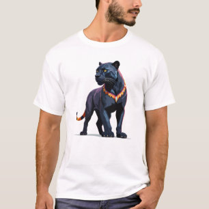 Panther Vector Art mit lebhaften Farben T-Shirt