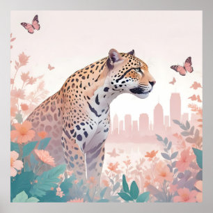 Panther Vintag Animal Nature Dschungel Städtische  Poster