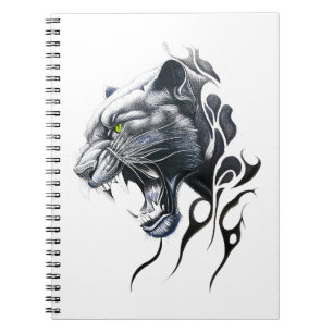 Panther Wild Animal Nature Illustration Kunst, Dic Notizblock