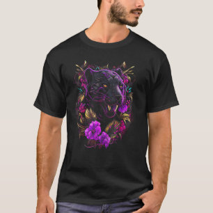 Pantherliebhaber Tier Großkatze Panther Tier schwa T-Shirt
