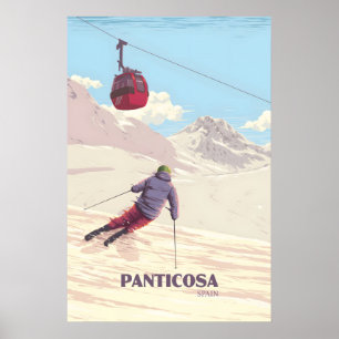 Panticosa Spanien Skigebiet Poster