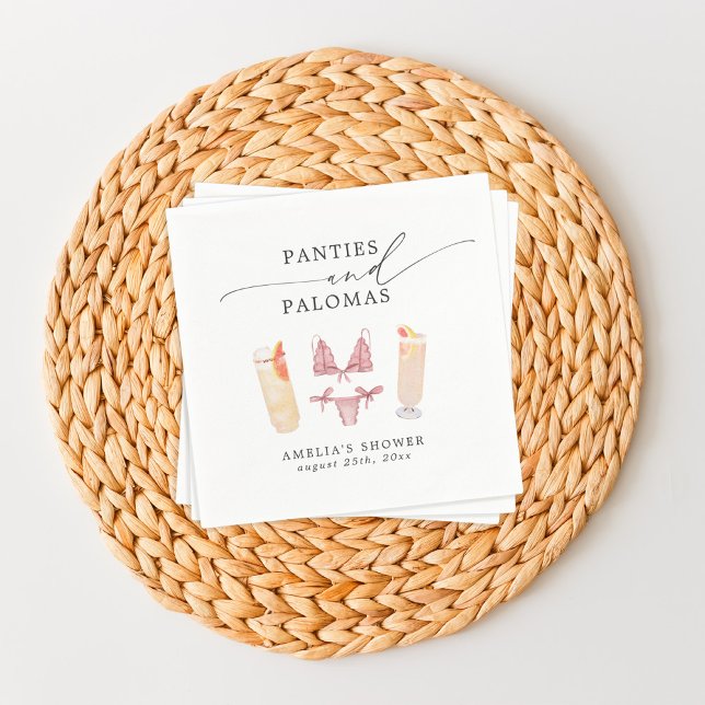 Panties & Palomas Brautparty Bachelorette Serviette (Von Creator hochgeladen)