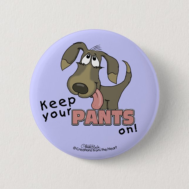 Panting Dog Behalten Pants on Button (Vorderseite)