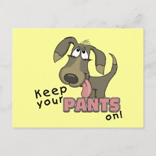 Panting Dog Behalten Pants on Postkarte