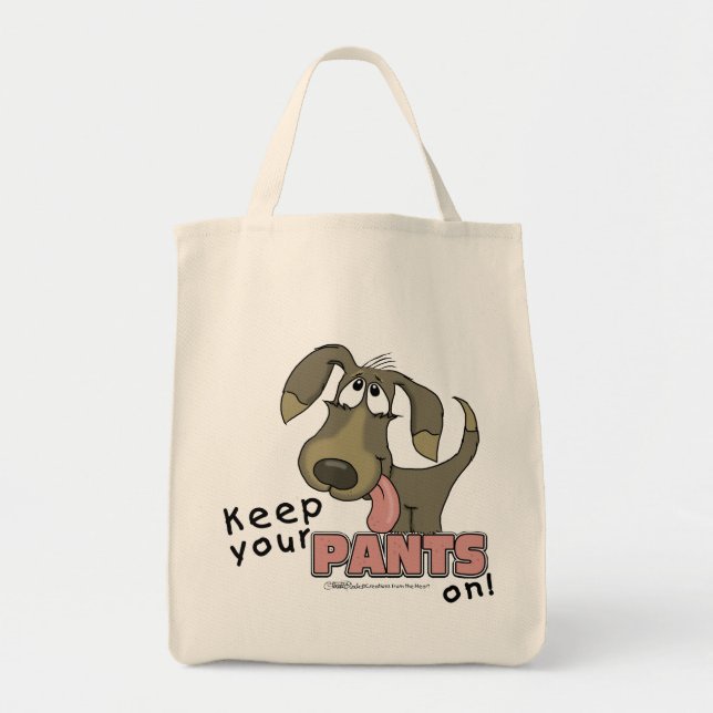Panting Dog Behalten Pants on Tragetasche (Vorne)