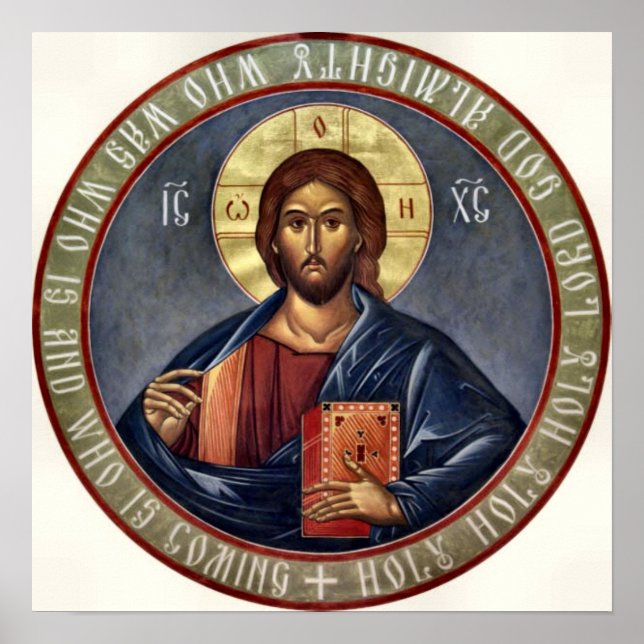 Pantokator Lord All Christ Orthodox Print Poster (Vorne)