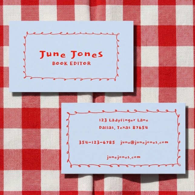 Pantoletten-Pantoletten Doodle Handmade Whimsical Visitenkarte (Scribbled Pencil Loops Doodle Handmade Whimsical Business Card
)