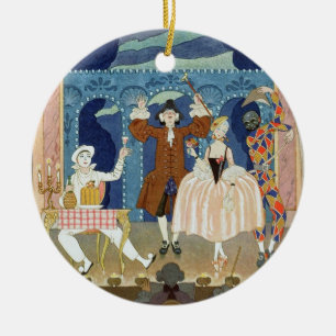 Pantomime Bühne, Illustration für 'Partys Galant Keramikornament