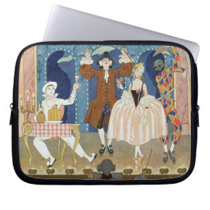 Pantomime Bühne, Illustration für 'Partys Galant Laptopschutzhülle