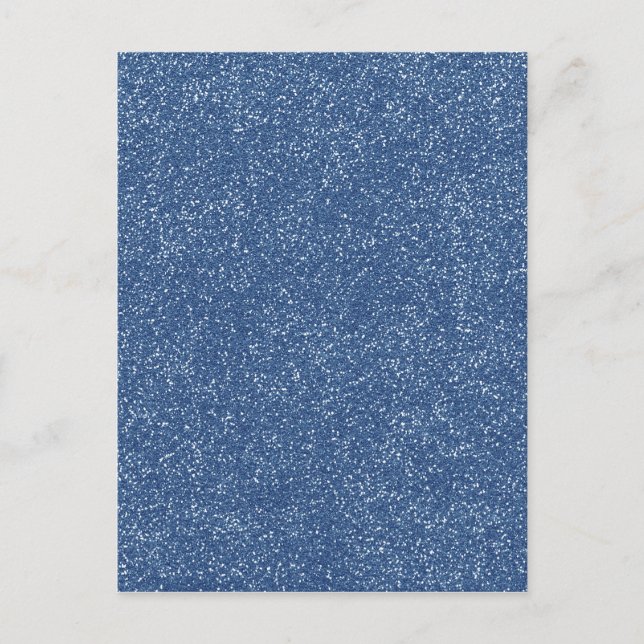 PANTONE Classic Blue mit Imitate Glitzer Postkarte (Vorderseite)