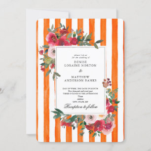 Pantone "Orange Tiger" Hochzeits-Einladung Einladung
