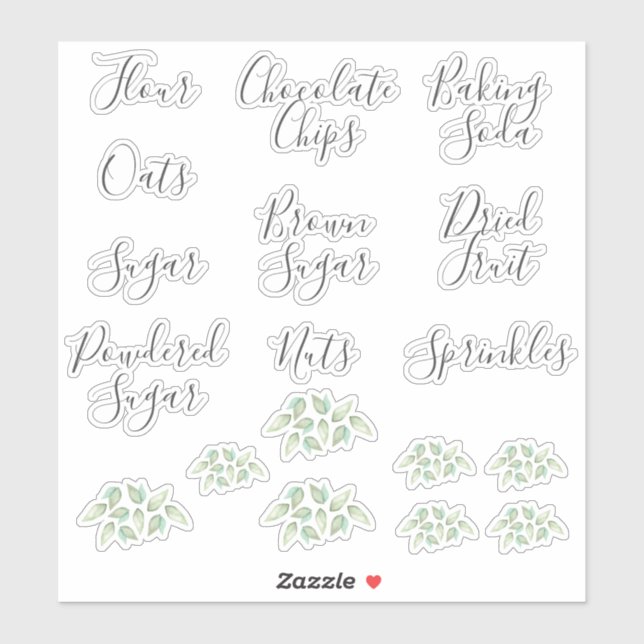 Pantry Baking Staples Labels (Blatt)