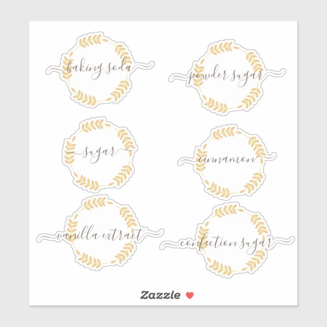 Pantry Organisation BackCanister Jar Sticker (Blatt)