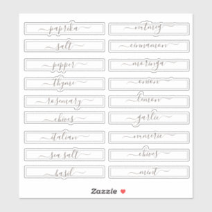 Pantry Organisation Spice Cabinet Square Aufkleber