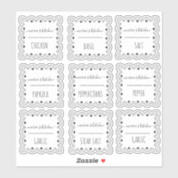 Pantry Organisation Spice Jar Dekorationsgrenze