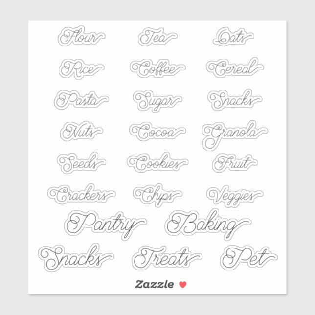 Pantry Staples Labels (Blatt)