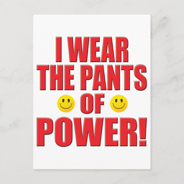Pants Power Life Postkarte (Vorderseite)