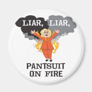 Pantsuit auf Feuer Magnet